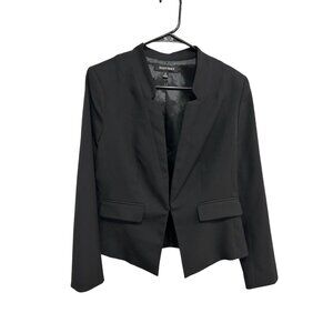 Ellen Tracy Black Open Front Blazer Jacket Womens Size 6 Workwear Classic